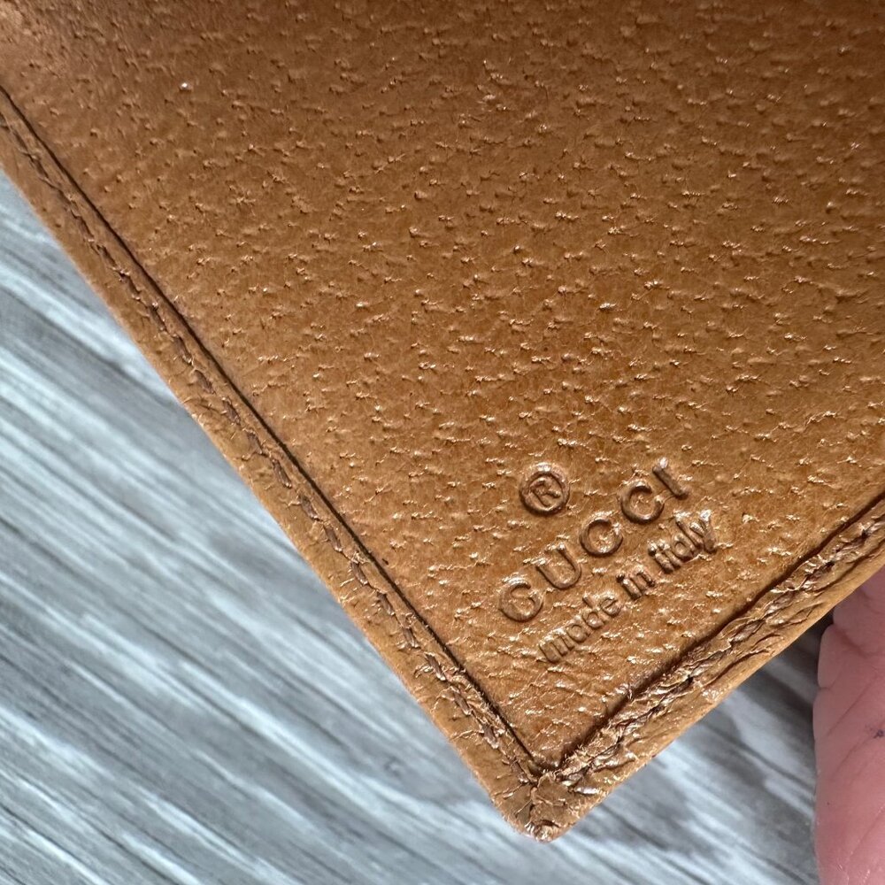 Gucci Pink GG Canvas &  Leather Short Bifold Wallet w Coin Purse - Picture 11 of 13